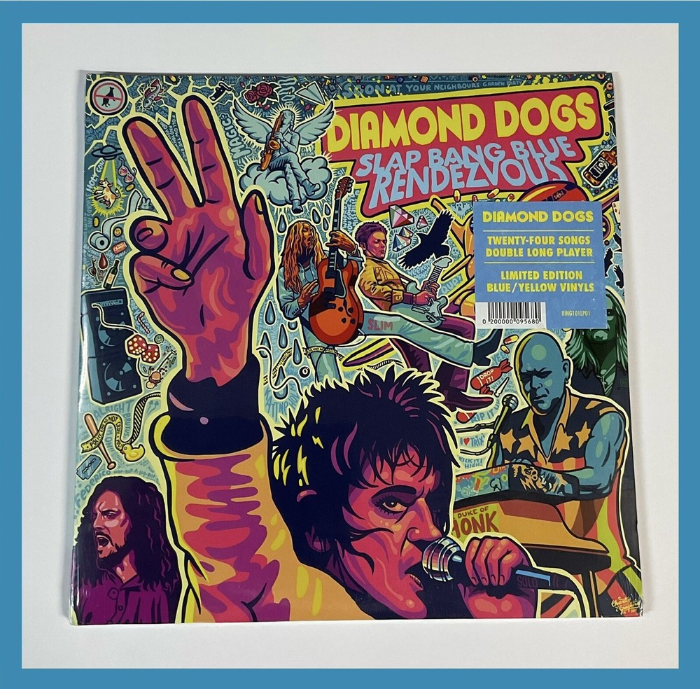 Diamond Dogs – Slap Bang Blue Rendezvous 2xLP On Blue & Yellow Vinyl Glam Rock