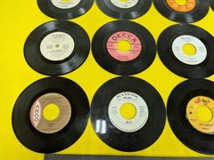 FOR DECOR LOT OF 12 PROMO LABEL 7″ 45 RECORDS Argo 123 Roulette Decca Rust RCA