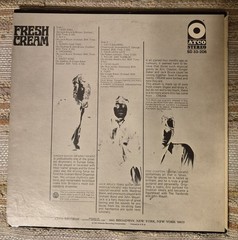 Cream – Fresh Cream – Vinyl LP – Atco #SD 33-206 – 1967 – 1st Press – Monarch