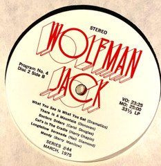 USAF WOLFMAN JACK #44 3/4, 2 30 MIN SHOWS, 12 TUNES: DISCO TEX, CAROL DOUGLAS