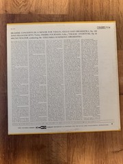 Brahms Double Concerto Bruno Walter Francescatti Fournier Columbia LP MS 6158