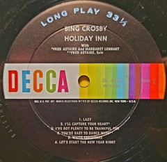 BING CROSBY Holiday Inn Vinyl Lp 1962 US Press Decca DL 4256 Mono VG+/VG+