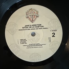 JANE’S ADDICTION: Ritual De Lo Habitual Vinyl LP 1990 Warner Bros 1-25993 VG/VG