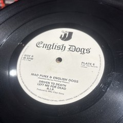English Dogs-Mad Punx & English Dogs-VINYL LP Punk / Plate 6 Original Strong VG