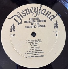 Chilling Thrilling Sounds of the Haunted House LP Disneyland 1257 Mono US 1964