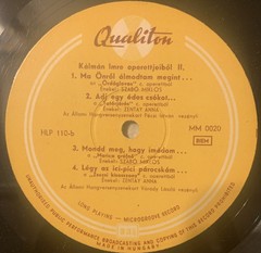 Imre Kalman – Operettjeibol – Qualiton HLP 110 – Excellent EX