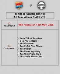 FLARE U [YOUTH ERROR] 1st Mini Album DIARY Ver/CD+Book+2 Photo+2 Key Ring+3 Card