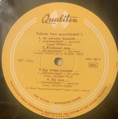 Imre Kalman – Operettjeibol – Qualiton HLP 110 – Excellent EX