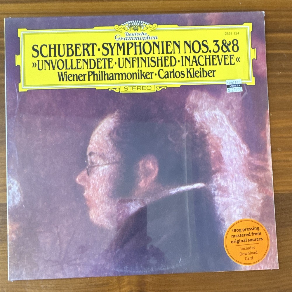 Factory sealed vinyl: Deutsche Grammophon Schubert Symphonies 3 & 8 Kleiber 180g
