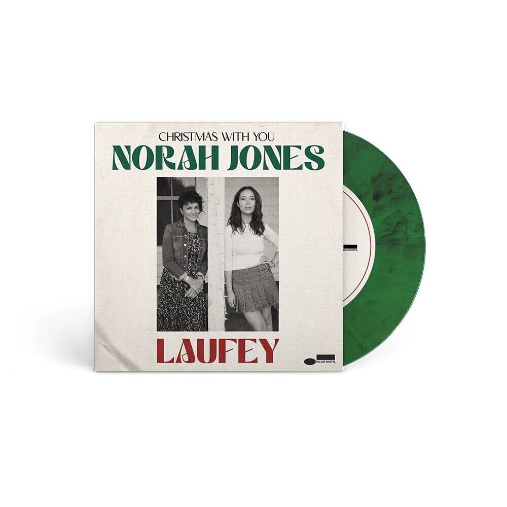 Norah Jones & Laufey – Christmas With You – 🟢 Green Marble Spotify Vinyl 7″ – ✅