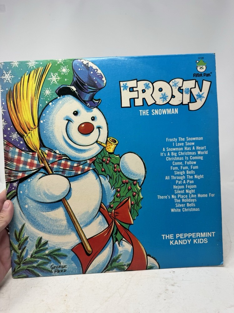 Frosty The Snowman Vinyl LP Peppermint Kandy Kids 1970 Peter Pan Xmas Songs