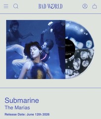 IN HAND – The Marias – Submarine Liquid Filled Blue and Black LP Bad World
