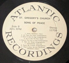 St. Gregory’s Church – Song Of Peace – Private Press Xian Folk Album Vinyl LP