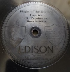 BRASS ORCHESTRA Edison 78rpm A NIGHT FROLIC DESCRIPTIVE / FLIGHT OF THE GIPSIES