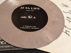 25 TA LIFE N.Y.H.C. 1993 DEMO 7-INCH RECORD RARE #’d BROWN COLORED VINYL NOS