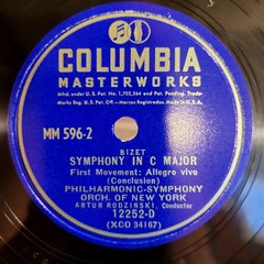 HEAR👂Bizet Symphony In C Major Columbia Classical MM-596 4X 12″ 78 RPM