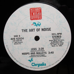 The Art Of Noise LEGS-vinyl LP China Records/Chrysalis Promotional