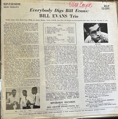 Everybody Digs Bill Evans Trio 1959 Riverside OG Mono Philly Joe Jones Sam Jones