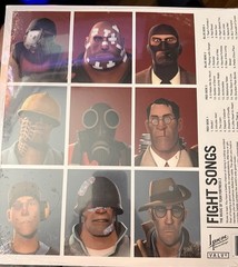 Fight Songs: The Music of Team Fortress 2 Vinyl Record Soundtrack Green Poster