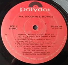 Ray, Goodman & Brown II Vinyl LP – 1980 Polydor – Plays Beautifully! The Moments
