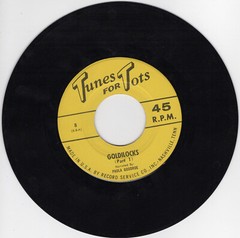 Goldilocks The Three Bears Vintage 45 RPM Tunes For Tots Paula Goodroe # 8 Story