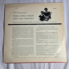 Walt Disney Presents Folk Songs from the Far Corners LP 1958 WDL-1006 33-1/3 RPM