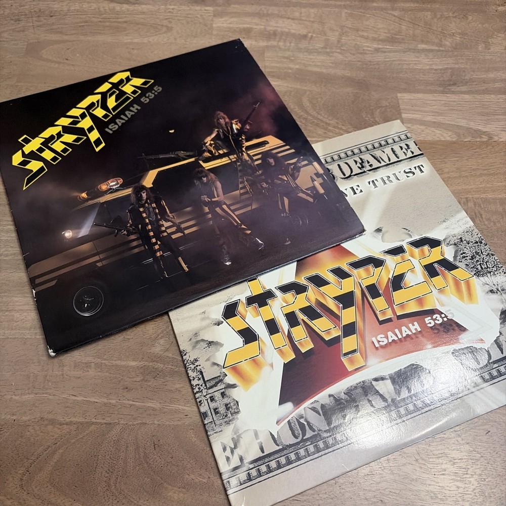Stryper Vinyl Lot: Soldiers Under Command, In God We Trust, Original Insert LPs