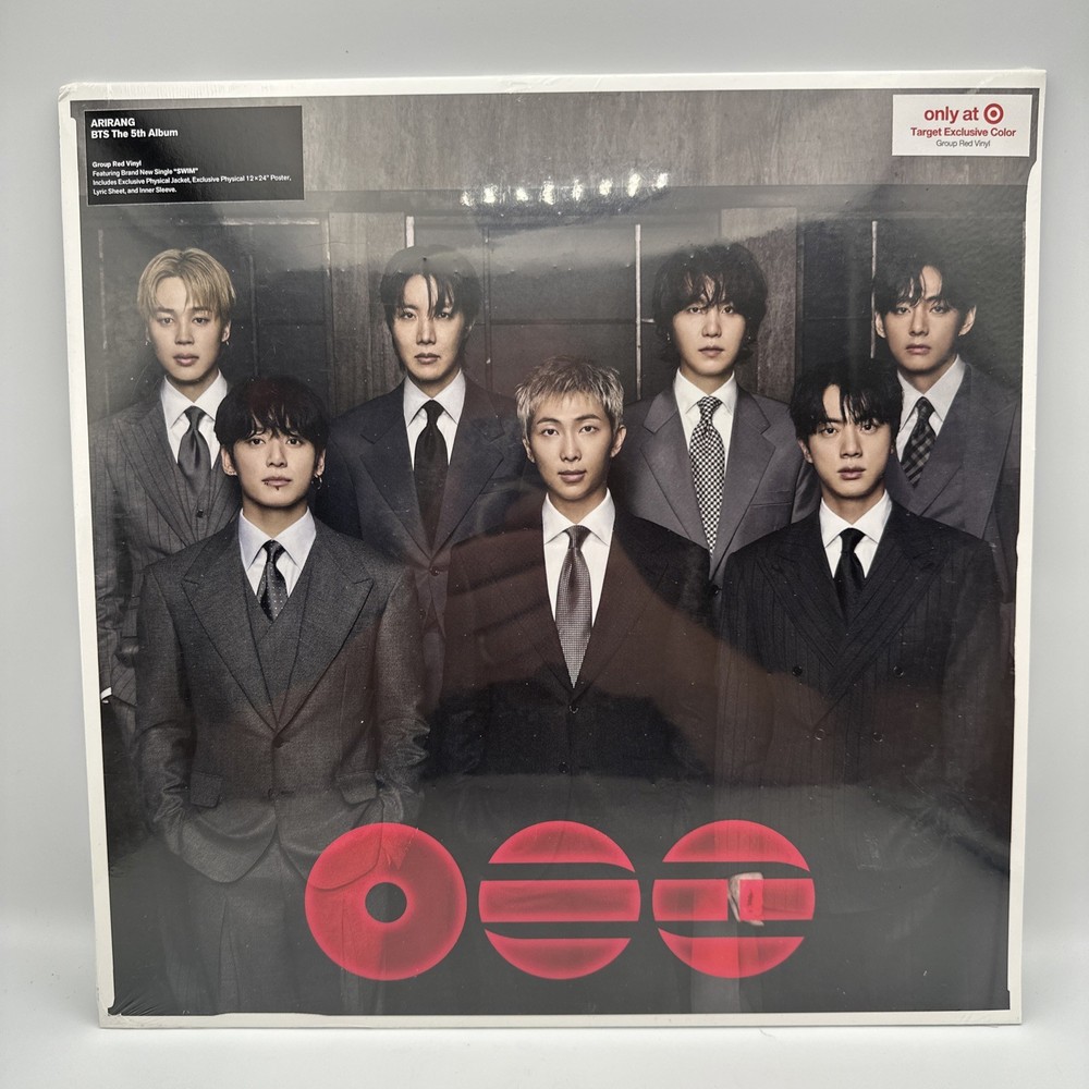 BTS – The 5th Album ARIRANG Group Red Color Vinyl LP – NEW SEALED