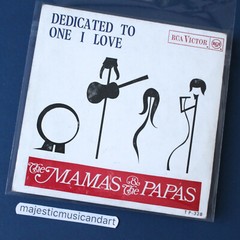 ORIGINAL 1967 RARE ART COVER THE MAMAS & THE PAPAS DEDICATED 7″ VINYL EP