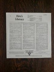 LIBERACE – HERE’S LIBERACE VOCALION VL 3821 – mono LP Record excellent EX