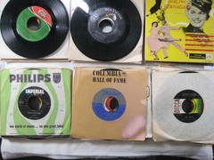 record lot 45 rpm VG 100 vinyl w/ sleeves Pop hits 50s-70s Oldies FREE SHIP 5N