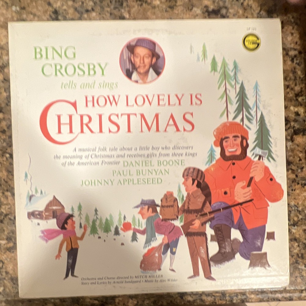 Bing Crosby How Lovely Is Christmas Record Golden Records LP131 Holiday