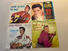 Lot of 45 ELVIS 45 RPM Vinyl Records – RCA VICTOR – SOME WITH PICTURE SLEEVES ps