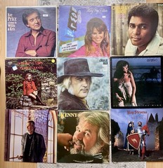 COUNTRY MUSIC VINYL RECORD GRAB BAG! 5 ASST Albums, LP Bulk Lot, FREE SHIPPING!
