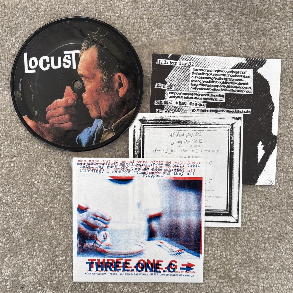 THE LOCUST / JENNY PICCOLO – Split Single – LTD 5” VINYL PICTURE DISC -GRINDCORE