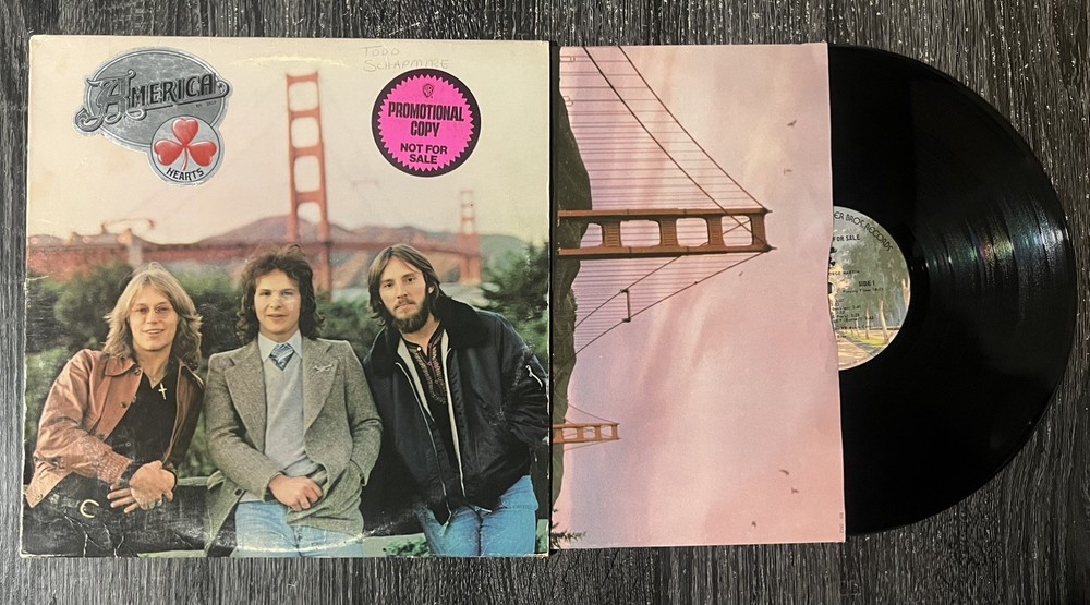 America – Hearts LP (1975) Warner Bros Promotional Copy BS-2852 Very Rare!