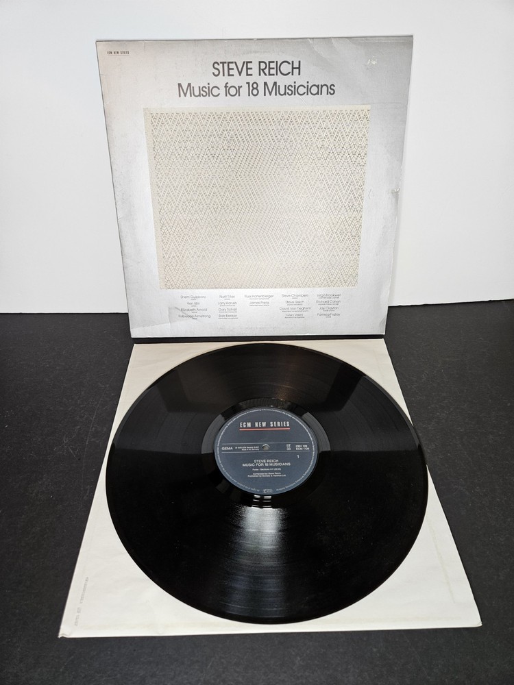 STEVE REICH – Music For 18 Musicians, ECM 1129 Jazz Minimalism Vinyl Record LP