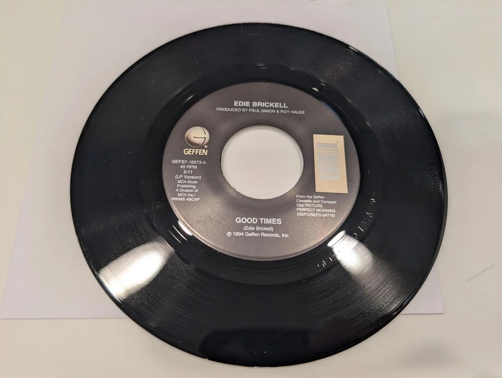 Edie Brickell “Good Times / Picture Perfect Morning” Vinyl 7″ Single (NM- disc)