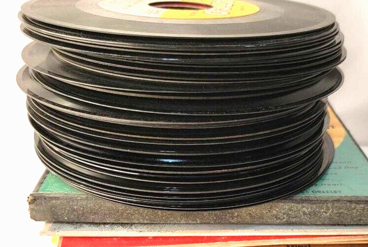 Craft Lot 15 Vinyl 7″ 45rpm Records CRAFTER Party Display 45s Used JukeBox Discs