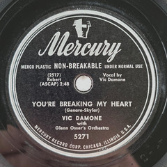 Vic Damone Four Winds / You’re Breaking My Heart 1949 10″ 78 rpm Record 5271
