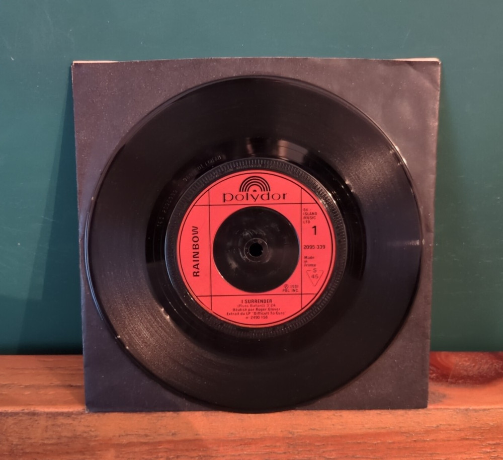 Rainbow I Surrender 7” Vinyl Record 1981 Polydor Records 2095 339