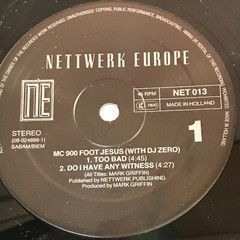MC 900 FT JESUS DJ ZERO Too Bad Shut Up 1989 Dutch 12″ Vinyl EP Single EXCELLENT