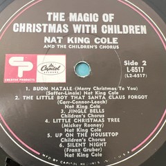 Nat King Cole Magic of Christmas with Children LP Album 1967 Capitol L6517