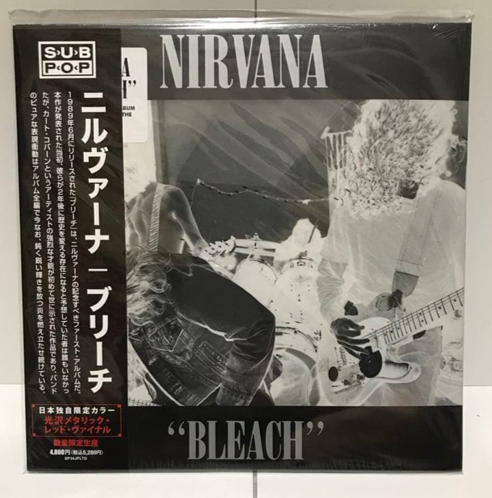 RSD 2023 JAPAN ONLY LTD ED RED VINYL WITH OBI & INSERT NIRVANA BLEACH usa seller