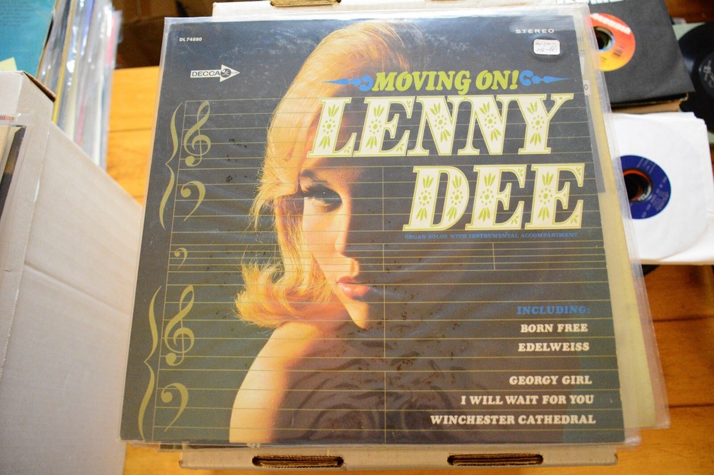 LENNY DEE “MOVING ON” LP 12″ RECORD VG+ DECCA CHEESECAKE