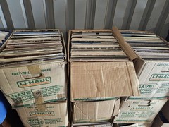 Box Lot of About 40 Vinyl 12″ Single Records From Large Collection VG+ All Genre