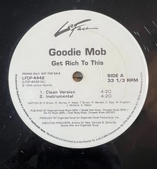 Goodie Mob, Get Rich To This, 1999 LaFace DJ Promo 12 Inch LFDP 4442