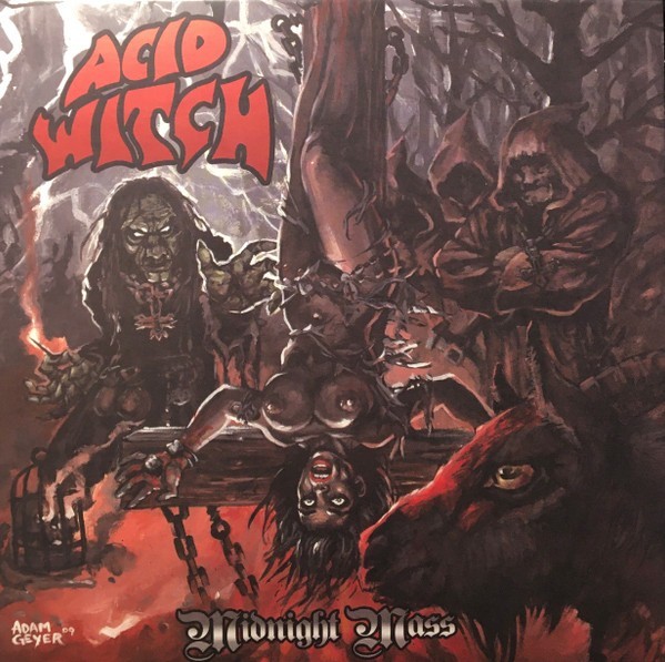Acid Witch ‎– Midnight Mass 7″ Colored Vinyl Record NEW Death Doom Metal Single