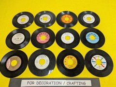 FOR DECOR LOT OF 12 PROMO LABEL 7″ 45 RECORDS Argo 123 Roulette Decca Rust RCA