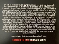 MAYHEM DAWN OF THE BLACK HEARTS LP SPLATTER VINYL NEW CARNAGE DEAD DARK METAL LE